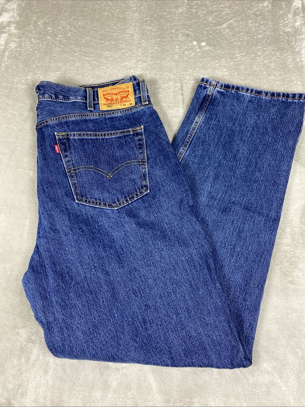 Levi's 550 Men’s 40x34 Relaxed Fit‎ Dark Wash Denim Jeans